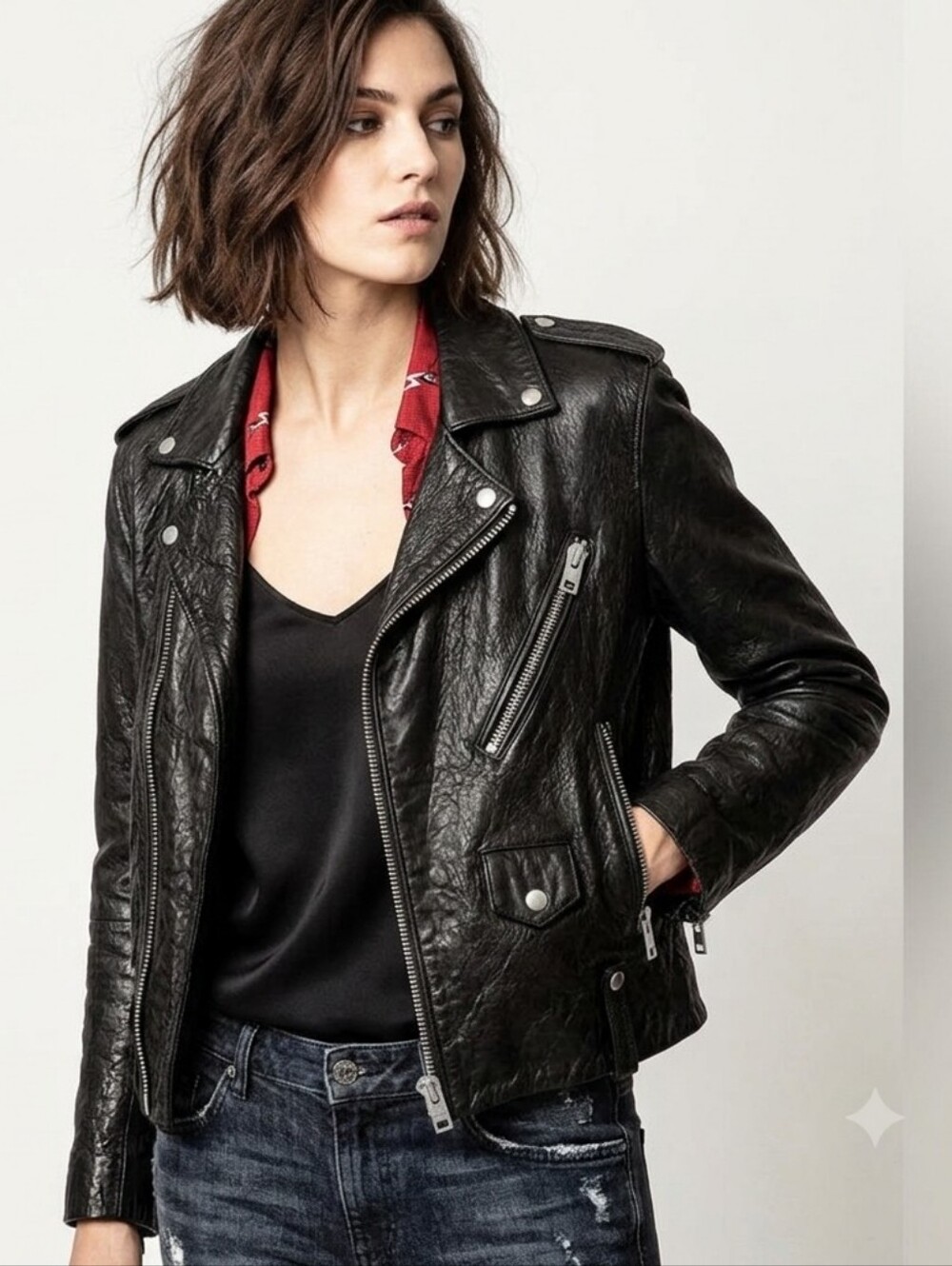 Zadig & Voltaire Leather Moto Jacket - Picture 1 of 14